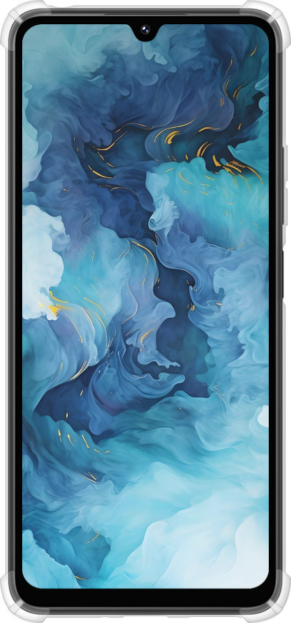 Силикон с усиленными углами чехол Акварель для Xiaomi Poco M7 - 6320sp-4141 изображение 