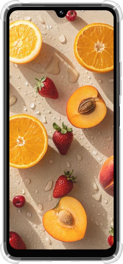 Силикон с усиленными углами чехол Фрукты 3 для Xiaomi Poco M7 - 6703sp-4141 изображение 