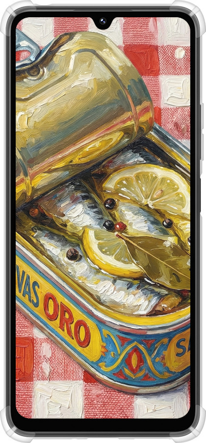 Силикон с усиленными углами чехол Vintage Sardine Tin Phone для Xiaomi Poco M7 - 6772sp-4141 изображение 