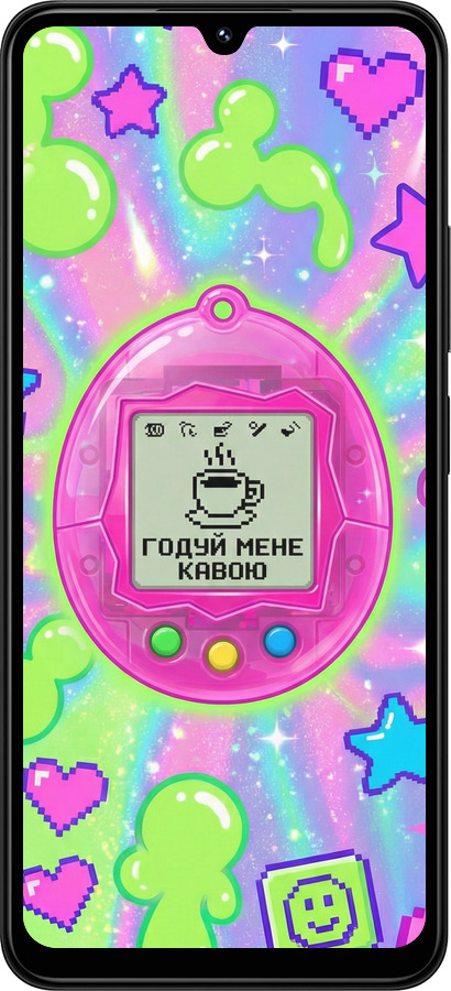 Силиконовый чехол Y2K Aesthetic Retro Pet: Годуй мене кавою для Xiaomi Redmi 14C - 6784u-3768 изображение 