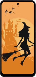 Силіконовий чехол Відьма на мітлі для Xiaomi Redmi 15 4G - 1184u-4136 изображение 