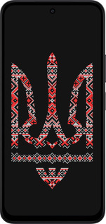 Силиконовый чехол Герб - вышиванка на черном фоне для Xiaomi Redmi 15 4G - 1196u-4136 изображение 