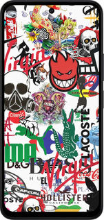 Силиконовый чехол Many different logos для Xiaomi Redmi 15 4G - 4022u-4136 изображение 