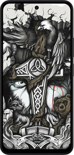 Силіконовий чехол Тату Вікінг для Xiaomi Redmi 15 4G - 4098u-4136 изображение 