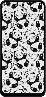 Силиконовый чехол Панды для Xiaomi Redmi 15 4G - 4318u-4136 изображение 