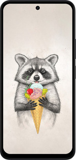 Силиконовый чехол Енотик с мороженым для Xiaomi Redmi 15 4G - 4602u-4136 изображение 