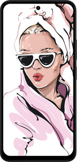 Силіконовий чехол Дівчина в окулярах 2 для Xiaomi Redmi 15 4G - 4714u-4136 изображение 