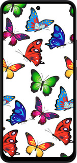 Силиконовый чехол Красочные мотыльки для Xiaomi Redmi 15 4G - 4761u-4136 изображение 