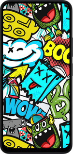 Силиконовый чехол Стикеры v4 для Xiaomi Redmi 15 4G - 5508u-4136 изображение 