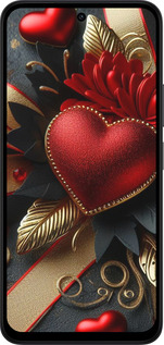 Силиконовый чехол Сердечки v2 для Xiaomi Redmi 15 4G - 5832u-4136 изображение 