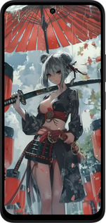 Силиконовый чехол Гейша-воин для Xiaomi Redmi 15 4G - 6124u-4136 изображение 