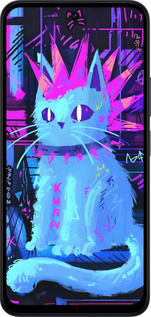 Силиконовый чехол Кот панк для Xiaomi Redmi 15 4G - 6311u-4136 изображение 