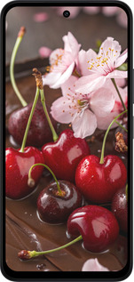 Силиконовый чехол Вишня в шоколаде для Xiaomi Redmi 15 4G - 6698u-4136 изображение 