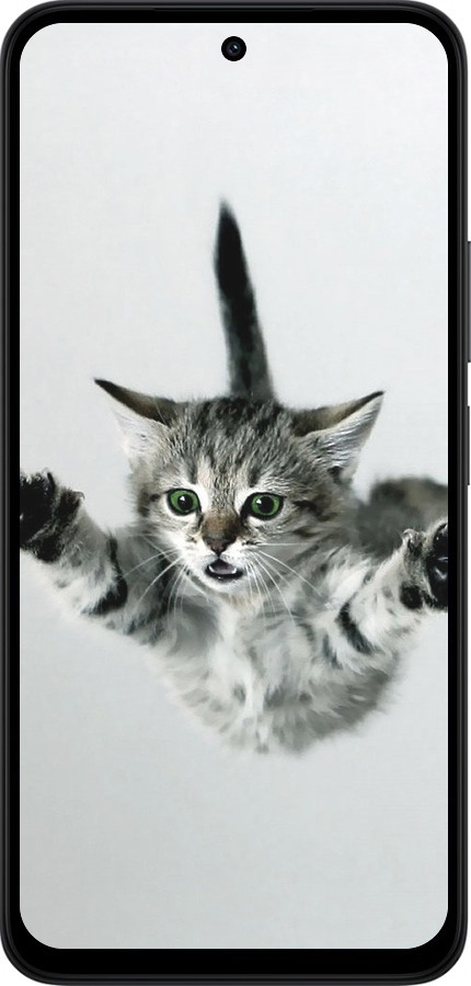 Силиконовый чехол Летящий котёнок для Xiaomi Redmi 15 4G - 2322u-4136 изображение 