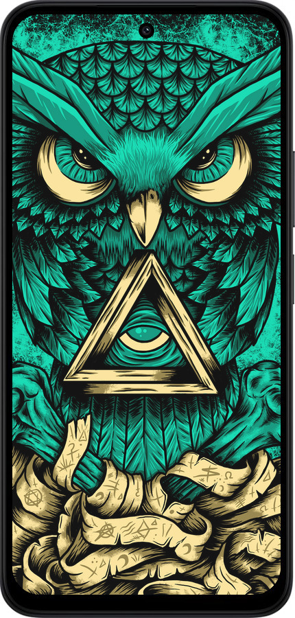 Силіконовий чехол Сова Арт-тату для Xiaomi Redmi 15 4G - 3971u-4136 изображение 