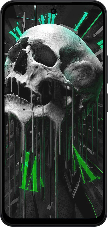 Силіконовий чехол Череп-годинник для Xiaomi Redmi 15 4G - 4100u-4136 изображение 