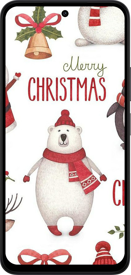 Силіконовий чехол Merry Christmas для Xiaomi Redmi 15 4G - 4106u-4136 изображение 