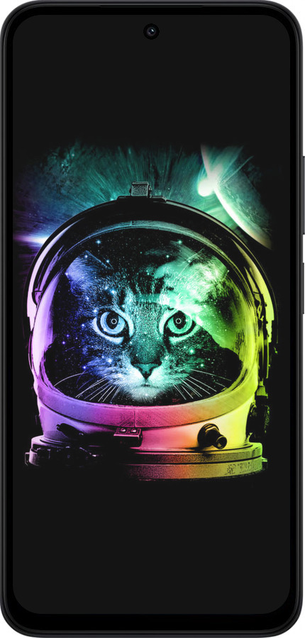 Силиконовый чехол Кот-астронавт для Xiaomi Redmi 15 4G - 4154u-4136 изображение 