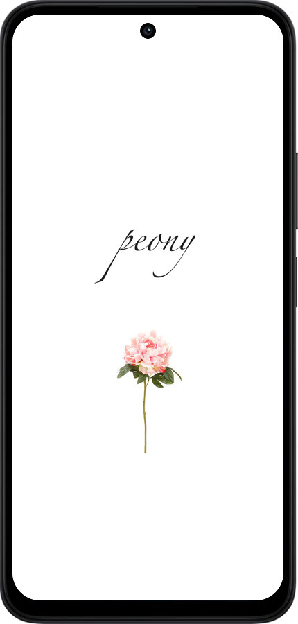 Силиконовый чехол Пион для Xiaomi Redmi 15 4G - 4366u-4136 изображение 