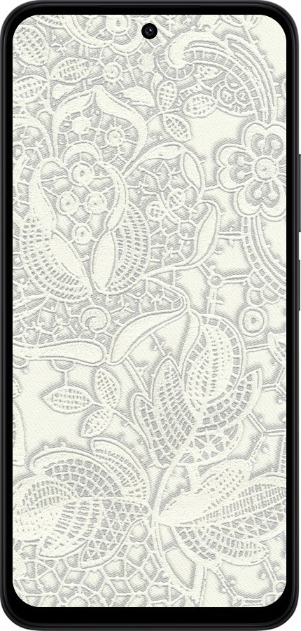 Силиконовый чехол Белое кружево для Xiaomi Redmi 15 4G - 4383u-4136 изображение 