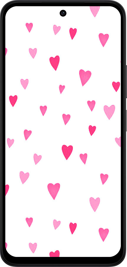 Силиконовый чехол Сердечки 2 для Xiaomi Redmi 15 4G - 4763u-4136 изображение 