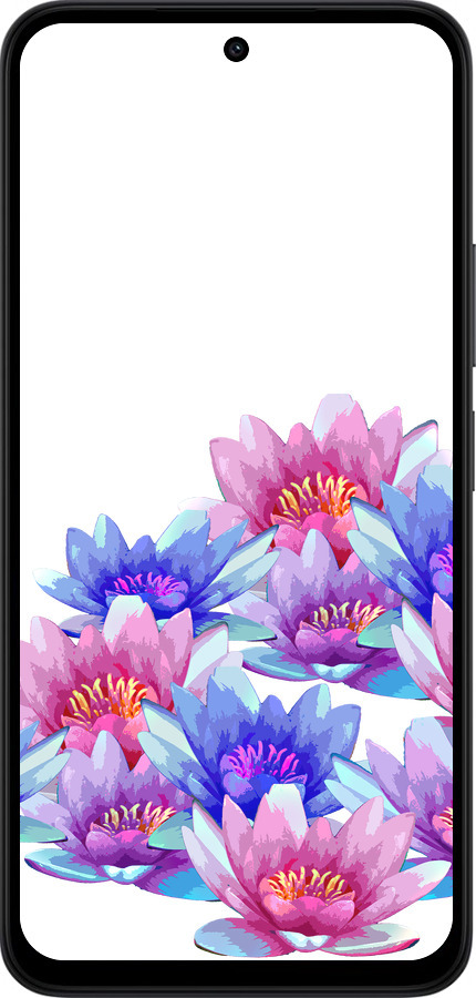 Силиконовый чехол Лотос для Xiaomi Redmi 15 4G - 4862u-4136 изображение 