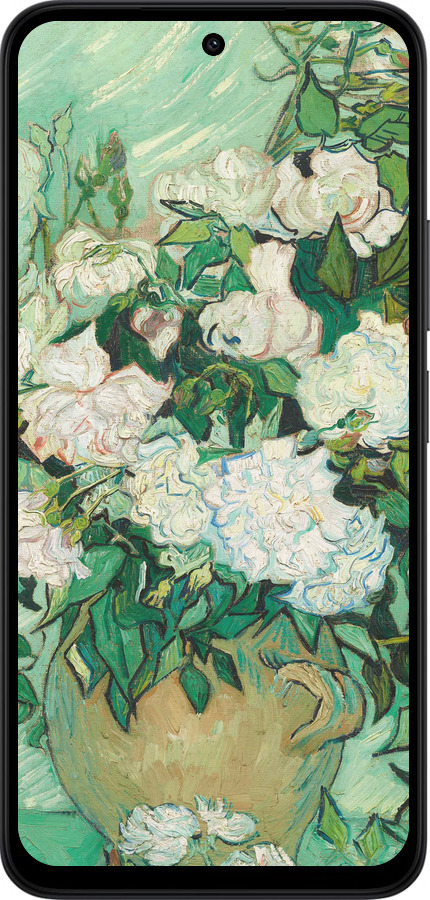 Силиконовый чехол Винсент Ван Гог. Ваза с розами для Xiaomi Redmi 15 4G - 5543u-4136 изображение 