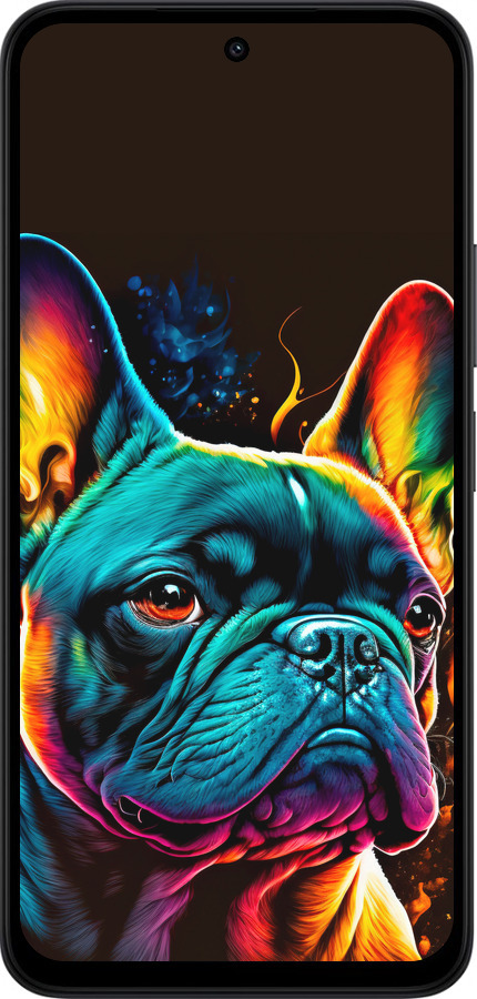 Силиконовый чехол Яркий бульдог для Xiaomi Redmi 15 4G - 5547u-4136 изображение 