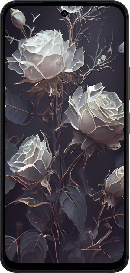 Силіконовий чехол Троянди 2 для Xiaomi Redmi 15 4G - 5550u-4136 изображение 