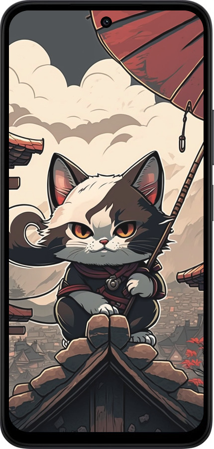 Силиконовый чехол Япония - кот на крыше для Xiaomi Redmi 15 4G - 5582u-4136 изображение 