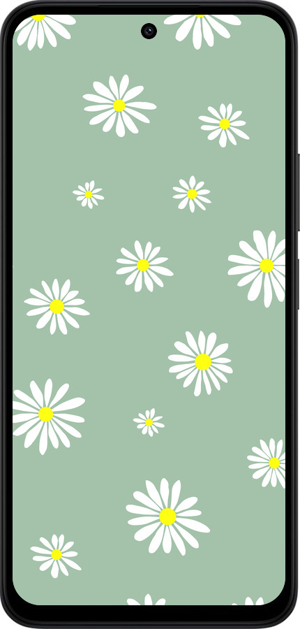 Силиконовый чехол Ромашки v4 для Xiaomi Redmi 15 4G - 5603u-4136 изображение 