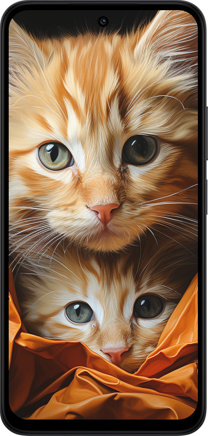 Силіконовий чехол Котики 2 для Xiaomi Redmi 15 4G - 5664u-4136 изображение 