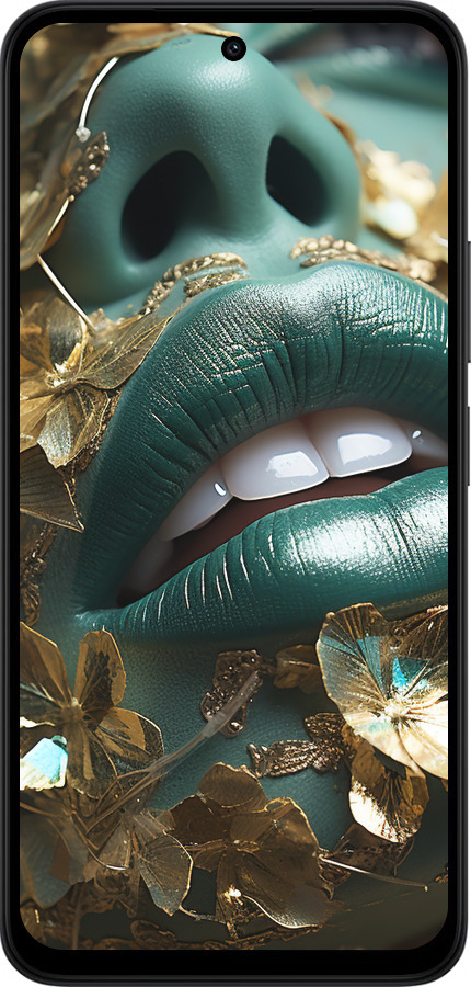 Силіконовий чехол Губи 2 для Xiaomi Redmi 15 4G - 5667u-4136 изображение 