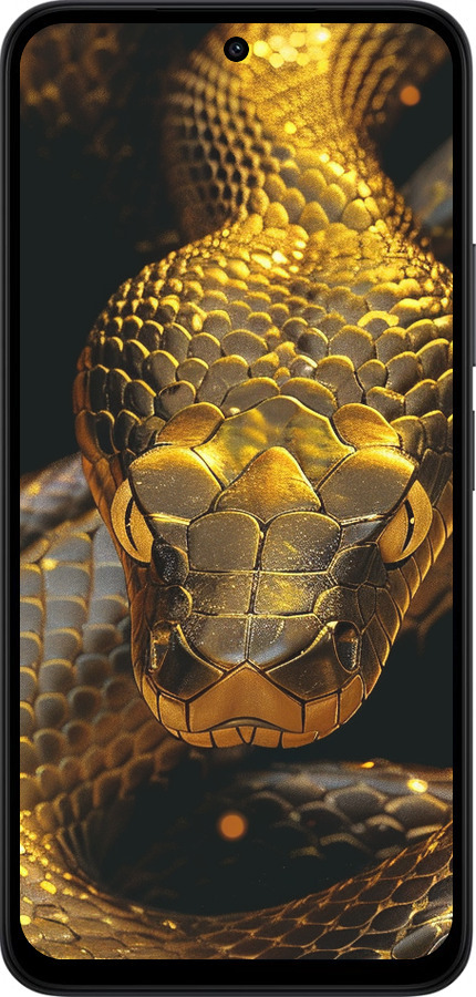 Силиконовый чехол Golden snake для Xiaomi Redmi 15 4G - 6072u-4136 изображение 