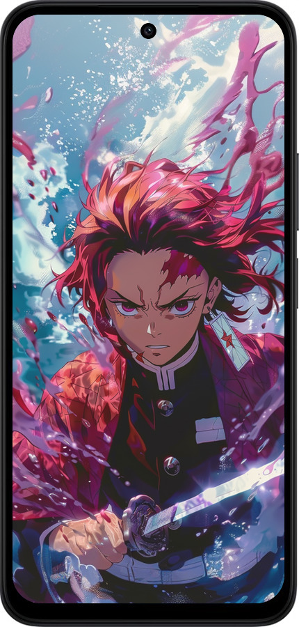 Силиконовый чехол Танджиро Камадо: Клинок рассекающий демонов для Xiaomi Redmi 15 4G - 6111u-4136 изображение 