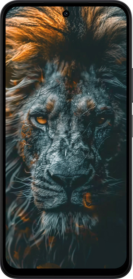 Силиконовый чехол Лев в сумерках для Xiaomi Redmi 15 4G - 6154u-4136 изображение 