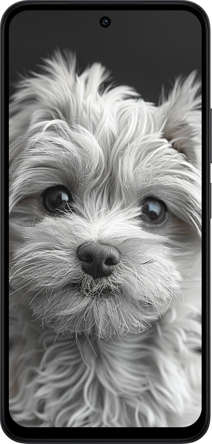 Силиконовый чехол Мальтипу на чорном фоне для Xiaomi Redmi 15 4G - 6156u-4136 изображение 