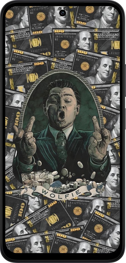 Силиконовый чехол Волк с валл стрит для Xiaomi Redmi 15 4G - 6287u-4136 изображение 