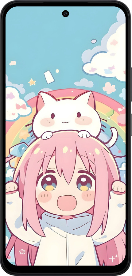 Силиконовый чехол Девочка аниме радуга для Xiaomi Redmi 15 4G - 6304u-4136 изображение 