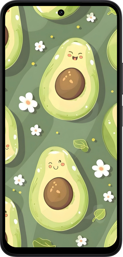 Силиконовый чехол Авокадо для Xiaomi Redmi 15 4G - 6380u-4136 изображение 