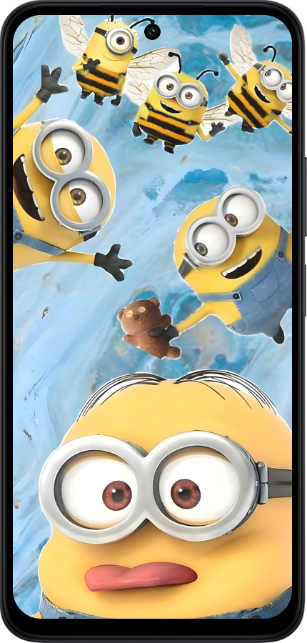 Силиконовый чехол Миньоны для Xiaomi Redmi 15 4G - 6386u-4136 изображение 