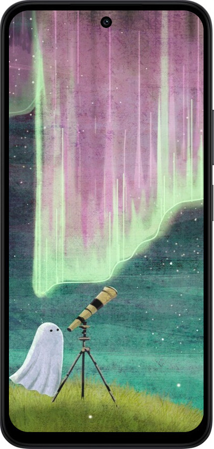 Силиконовый чехол Привидение и звезды для Xiaomi Redmi 15 4G - 6443u-4136 изображение 