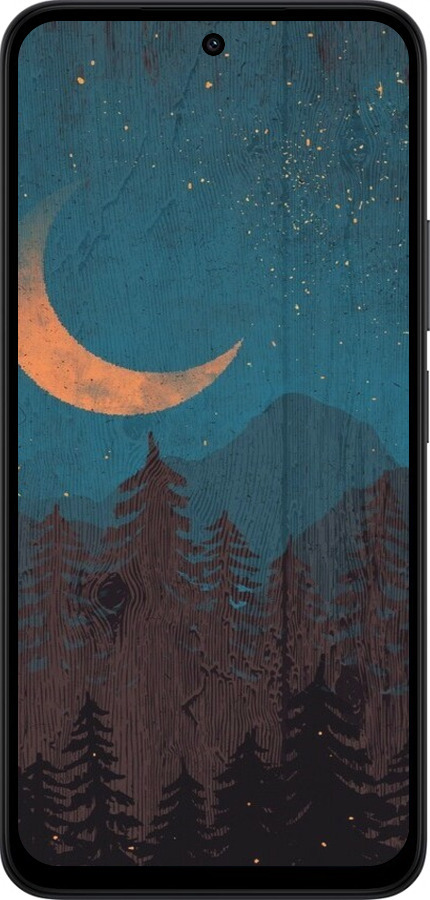 Силиконовый чехол Звездный лес для Xiaomi Redmi 15 4G - 6480u-4136 изображение 