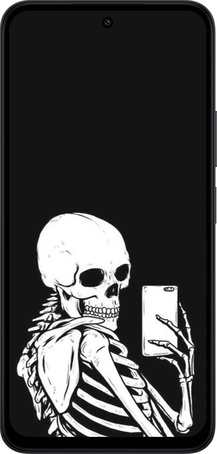 Силиконовый чехол Скелет делает Selfie для Xiaomi Redmi 15 4G - 6535u-4136 изображение 