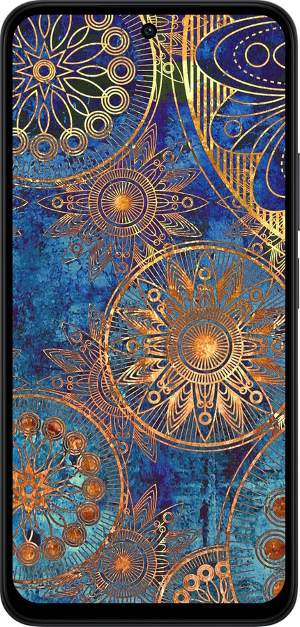 Силиконовый чехол Золотой узор для Xiaomi Redmi 15 4G - 678u-4136 изображение 