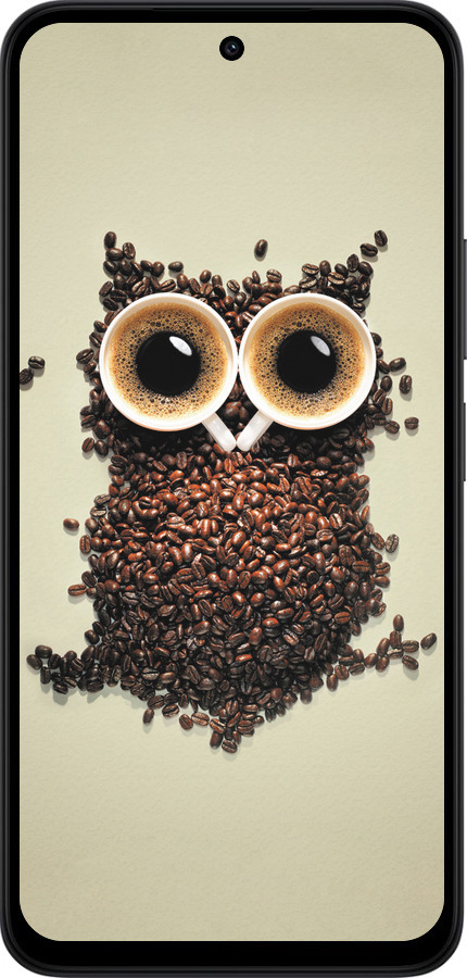 Силиконовый чехол Сова из кофе для Xiaomi Redmi 15 4G - 777u-4136 изображение 