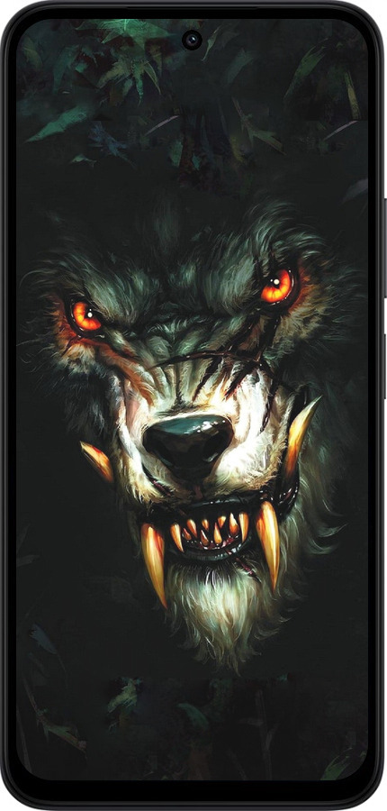 Силиконовый чехол Дьявольский волк для Xiaomi Redmi 15 4G - 833u-4136 изображение 