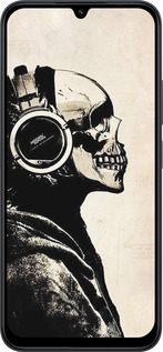 Силиконовый чехол Скелет-меломан v2 для Xiaomi POCO C85 4G - 1200u-4233 изображение 