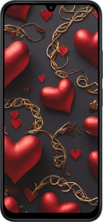 Силіконовий чехол Сердечки для Xiaomi Redmi 15C 4G - 5831u-4095 изображение 