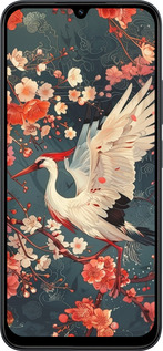 Силиконовый чехол Сакура и аист для Xiaomi POCO C85 4G - 6108u-4233 изображение 